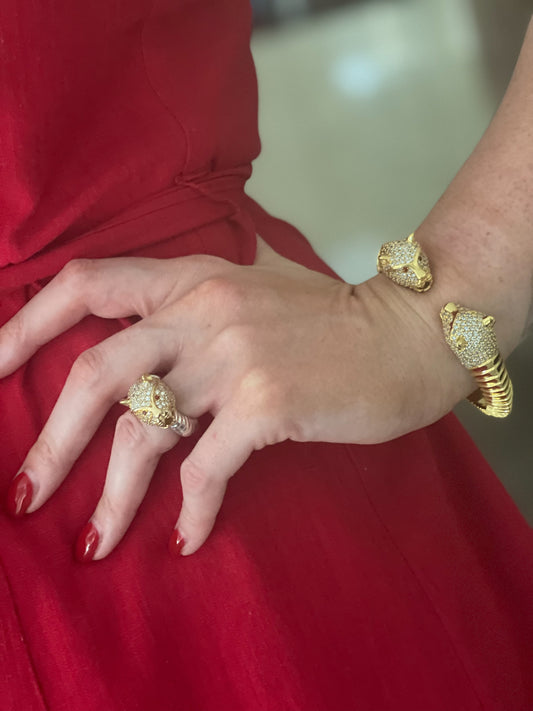 Cheetah Cuff and Ring