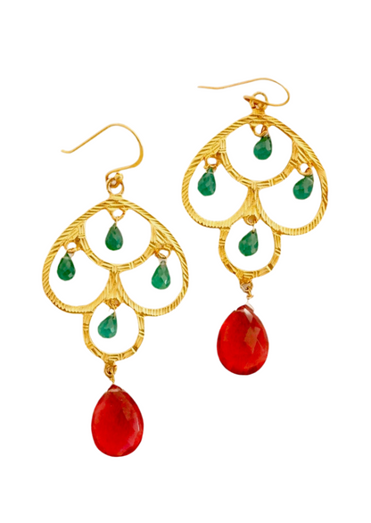 Sterling Silver Gold Plated "Tabitha" Earrings