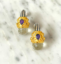 Load image into Gallery viewer, &quot;Greek Goddess&quot; Amethyst &amp; Prehnite Earrings