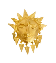 Load image into Gallery viewer, Sterling Silver Gold Plated &quot;Helios Sun&quot; God Necklace