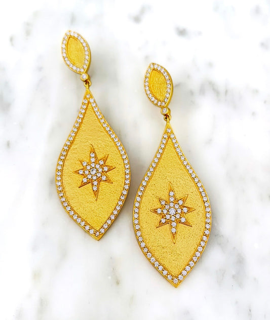 "Stephanie" Star (Colourless) Earrings