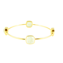 Load image into Gallery viewer, Light Green Chalcedony Gem Bangle