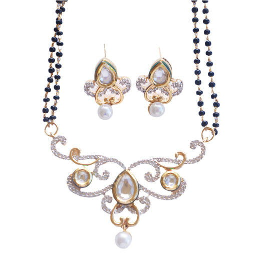 "Barkha" Traditional Mangalsutra Necklace and Earring Set