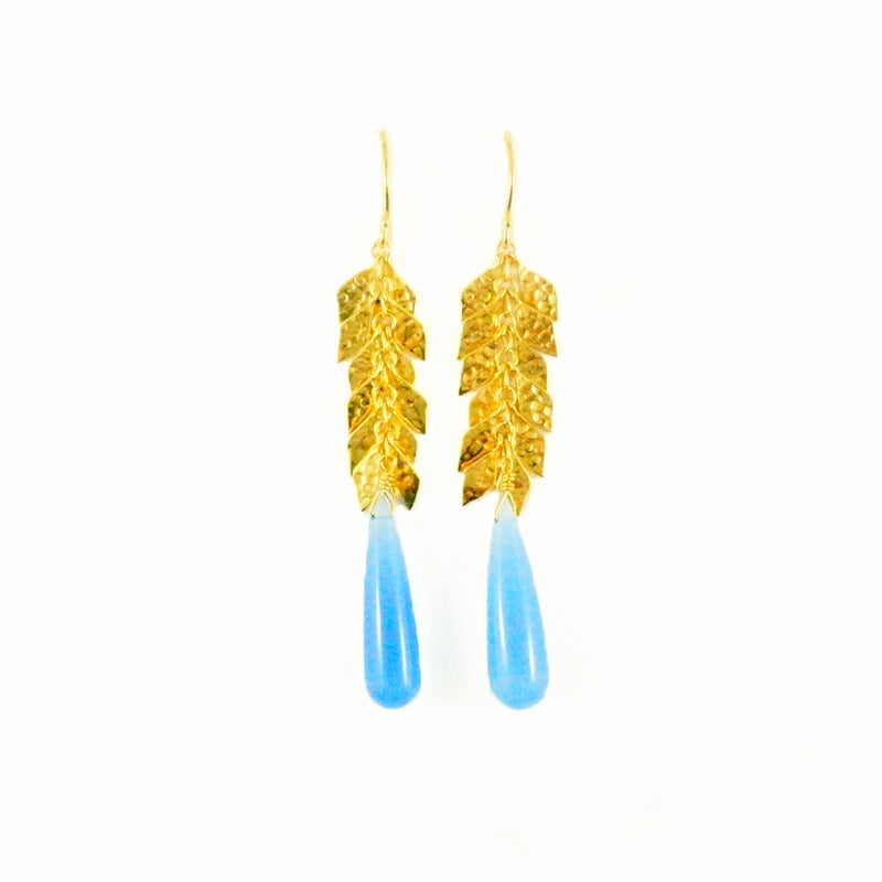 Kylie Earrings - Blue Chalcedony