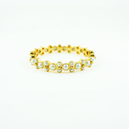 Pearl Lydia Bangle - Gold