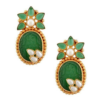 Sophia Earrings - Green Onyx