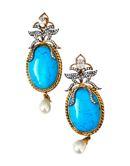 "Zeenat" Earrings Turquoise (Sample Sale)