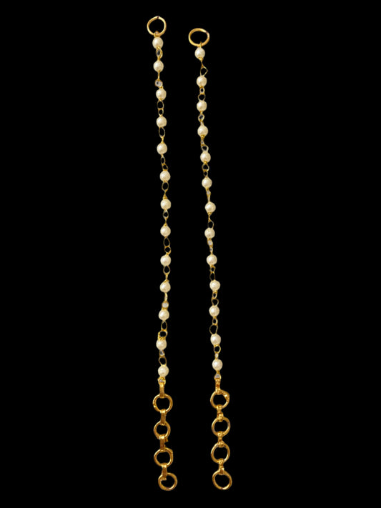 Pearl Gold Earrings Support Chains