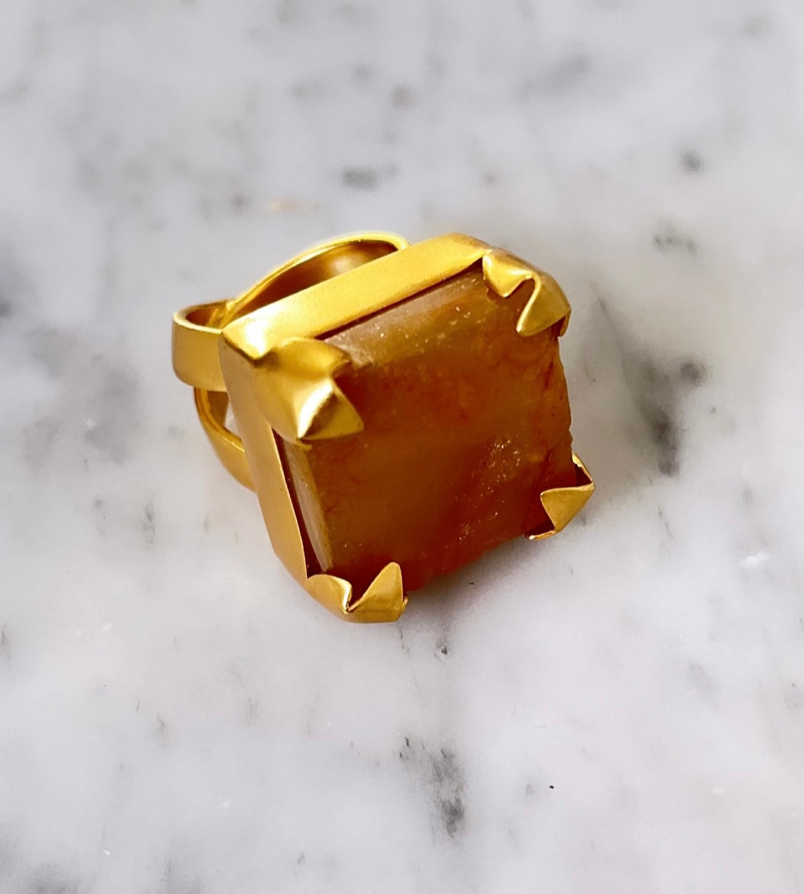 Lemon Agate “Sultan” Ring